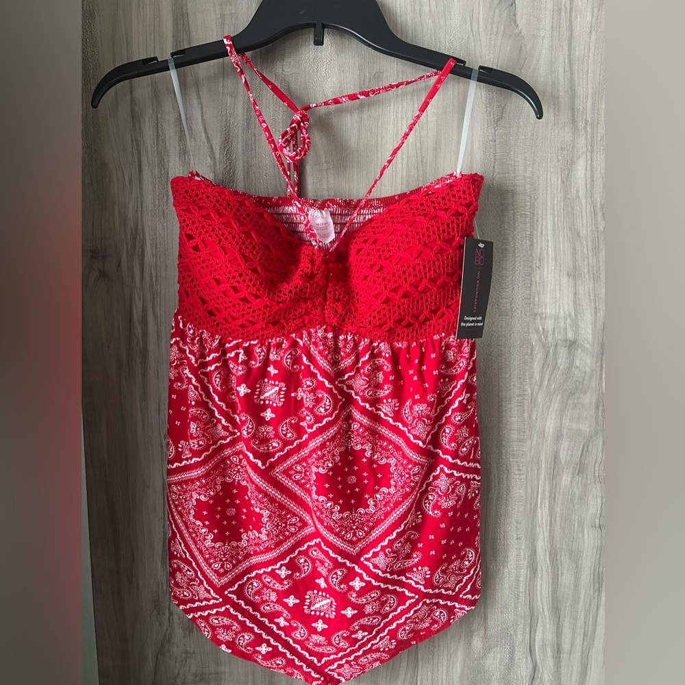 NWT Red Bandana Tank Top